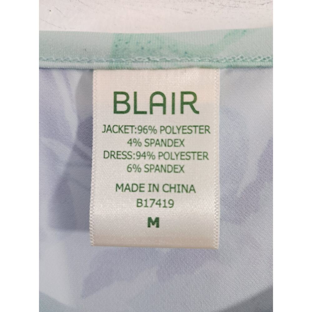 Blair Women's 2 Piece Dress & Top Blue Floral Medium Midi Length - Picture 5 of 6